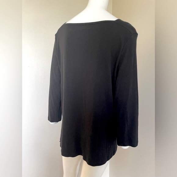 Chico's Ultimate Tee Black Squareneck Tunic Size XL - Picture 3 of 7